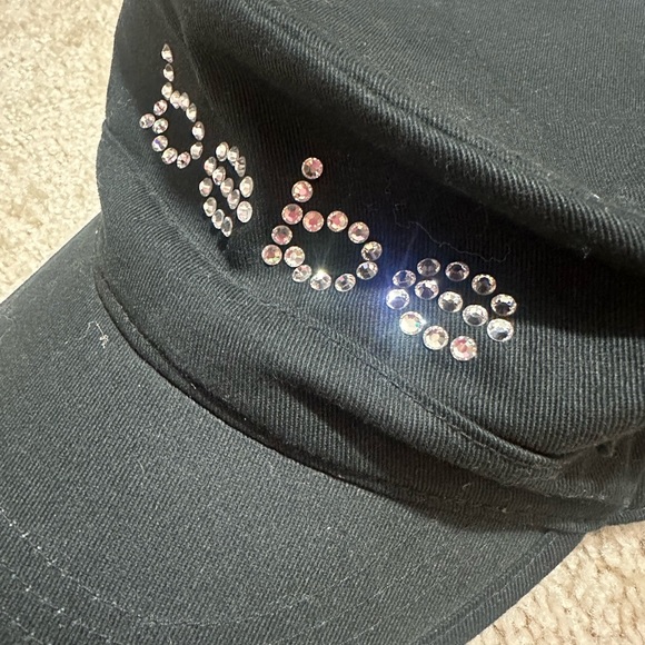 Bebe Black Hat with Sparkling Logo - Picture 3 of 3